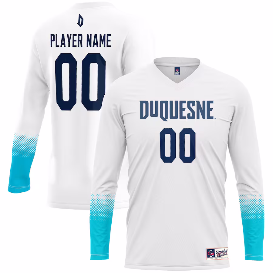 Duquesne Dukes GameDay Greats Unisex NIL Pick-A-Player Lightweight Volleyball Jersey - White - Puhuasuan