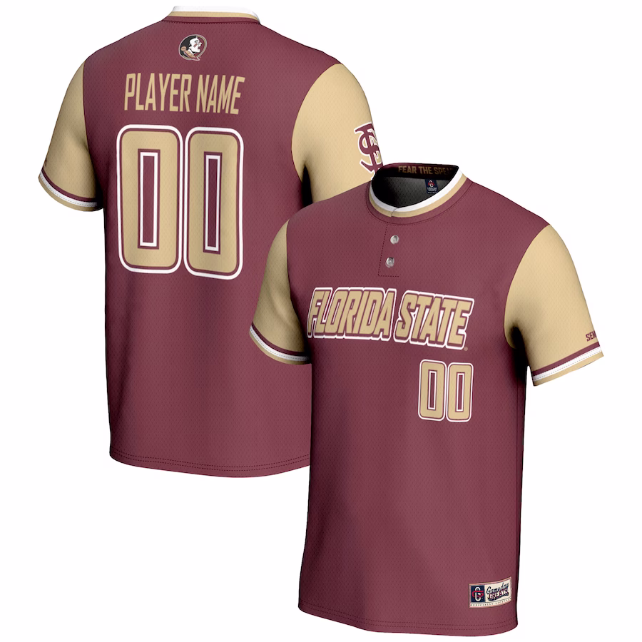 Florida State Seminoles GameDay Greats Youth  NIL Pick-A-Player Lightweight Softball Jersey �?Garnet - Puhuasuan