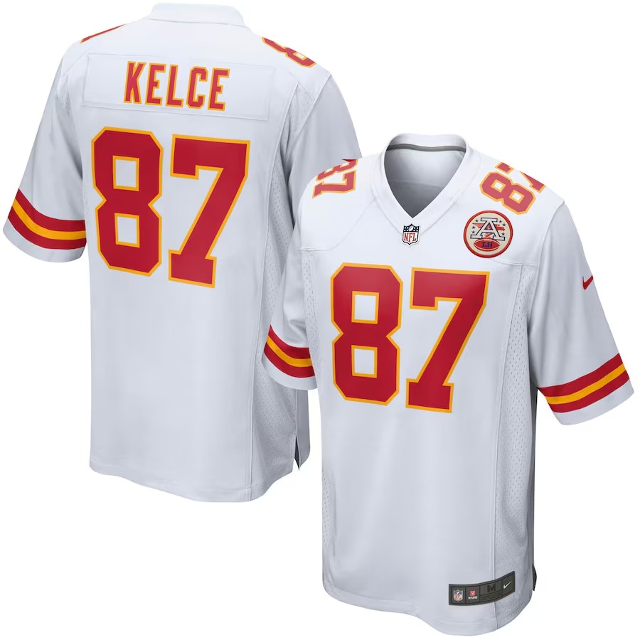 Youth Kansas City Chiefs Travis Kelce Nike White Game Jersey - Puhuasuan