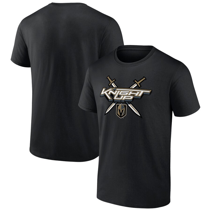 Men's Vegas Golden Knights Black Ice Cluster T-Shirt - Puhuasuan