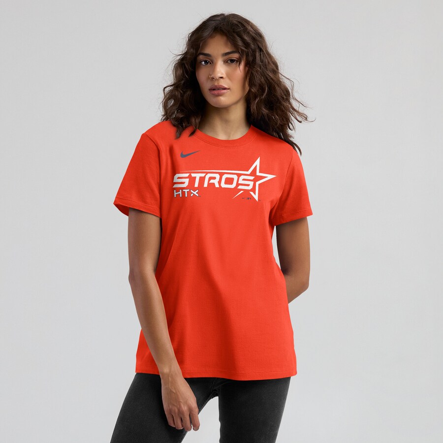 Women's Houston Astros Nike Orange 2025 City Connect Wordmark T-Shirt - Puhuasuan