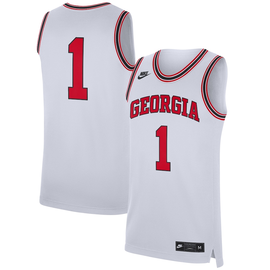 #1 Georgia Bulldogs Nike Replica Jersey - White - Puhuasuan