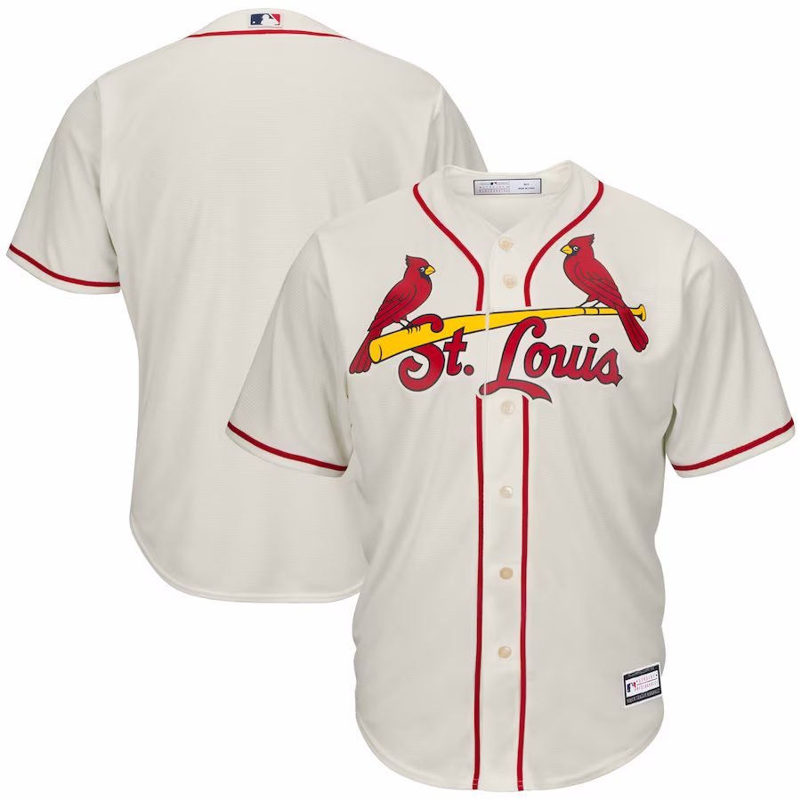 Men's St. Louis Cardinals Cream Big & Tall Replica Team Jersey - Puhuasuan