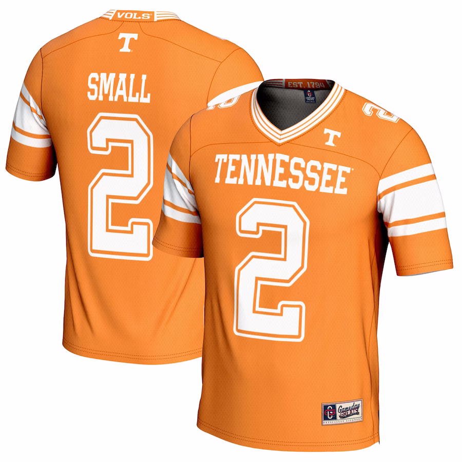 Jabari Small Tennessee Volunteers GameDay Greats NIL Player Football Jersey - Tennessee Orange - Puhuasuan