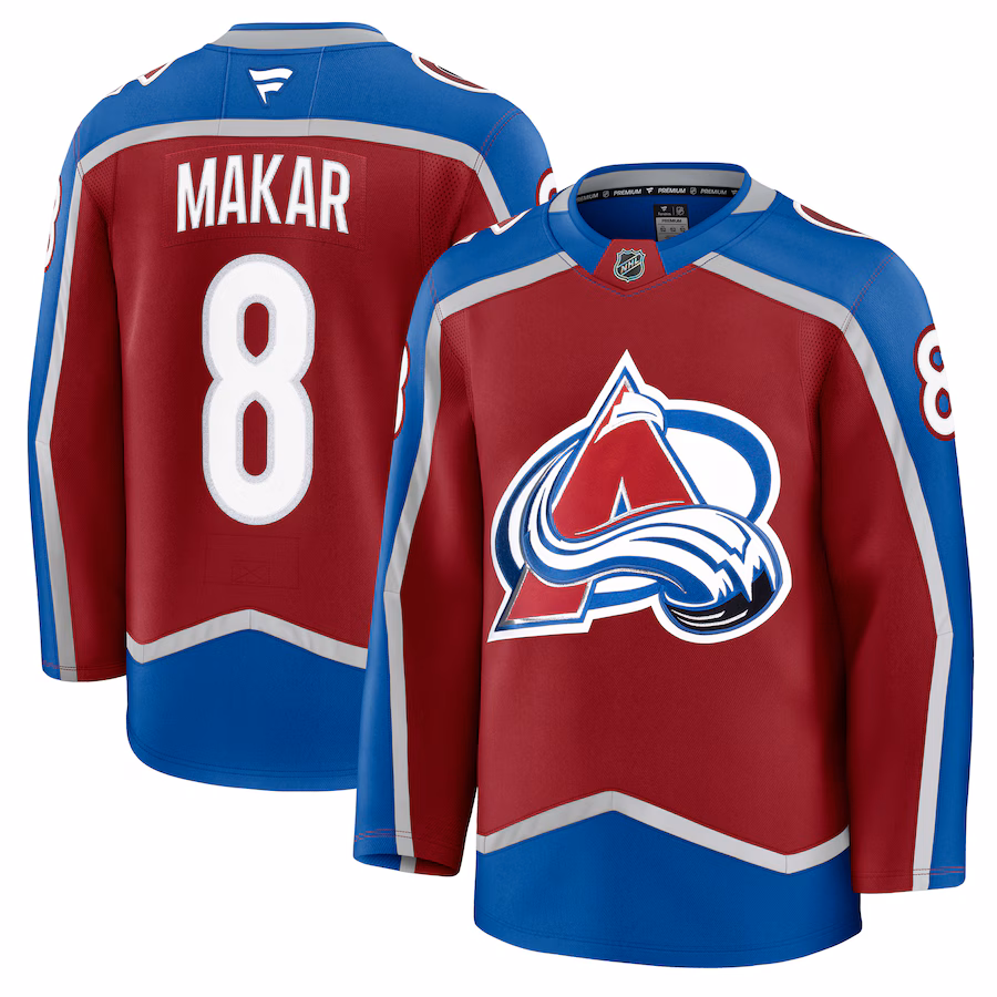 Men's Colorado Avalanche Cale Makar Fanatics Burgundy Home Premium Jersey - Puhuasuan