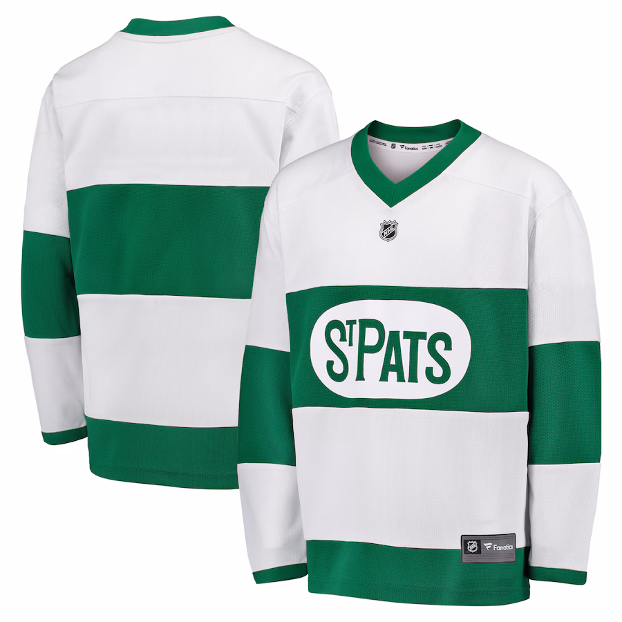 Youth Toronto Maple Leafs Fanatics White Away Replica Blank Jersey - Puhuasuan