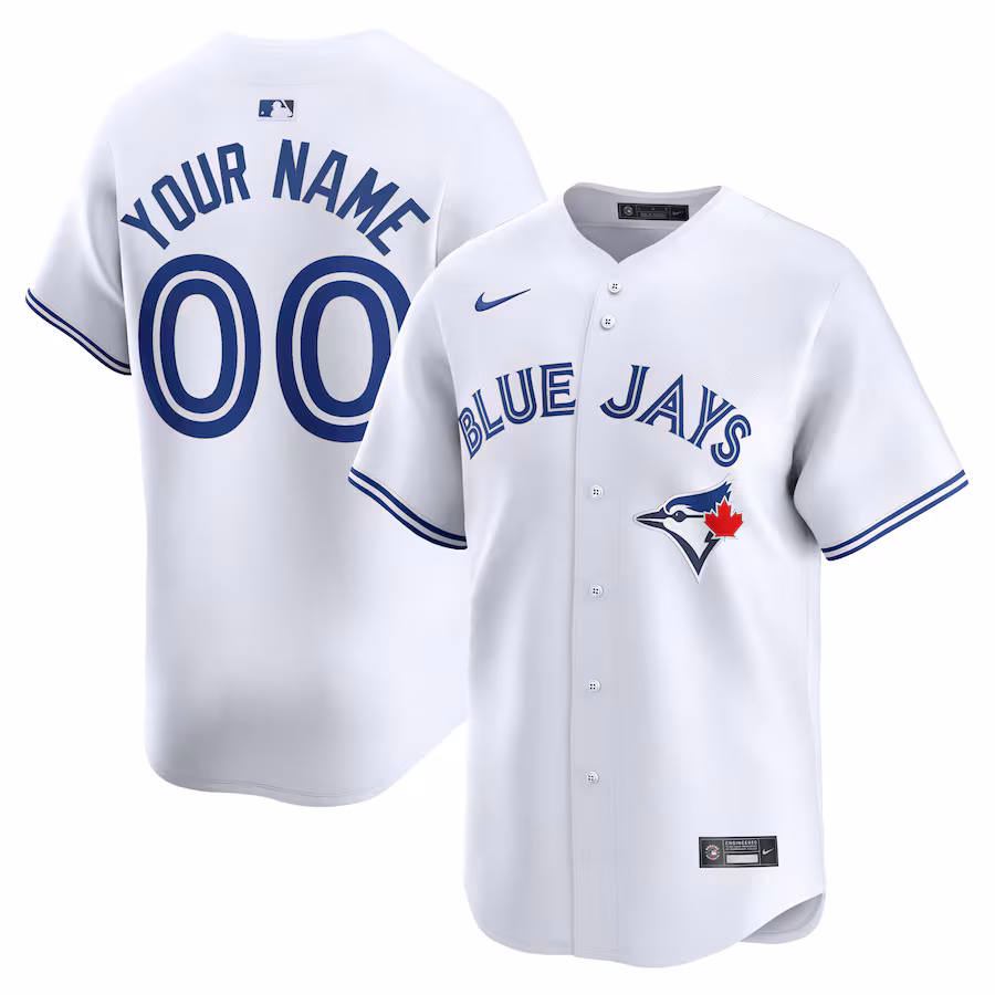 Youth Toronto Blue Jays Nike White Home Limited Custom Jersey - Puhuasuan