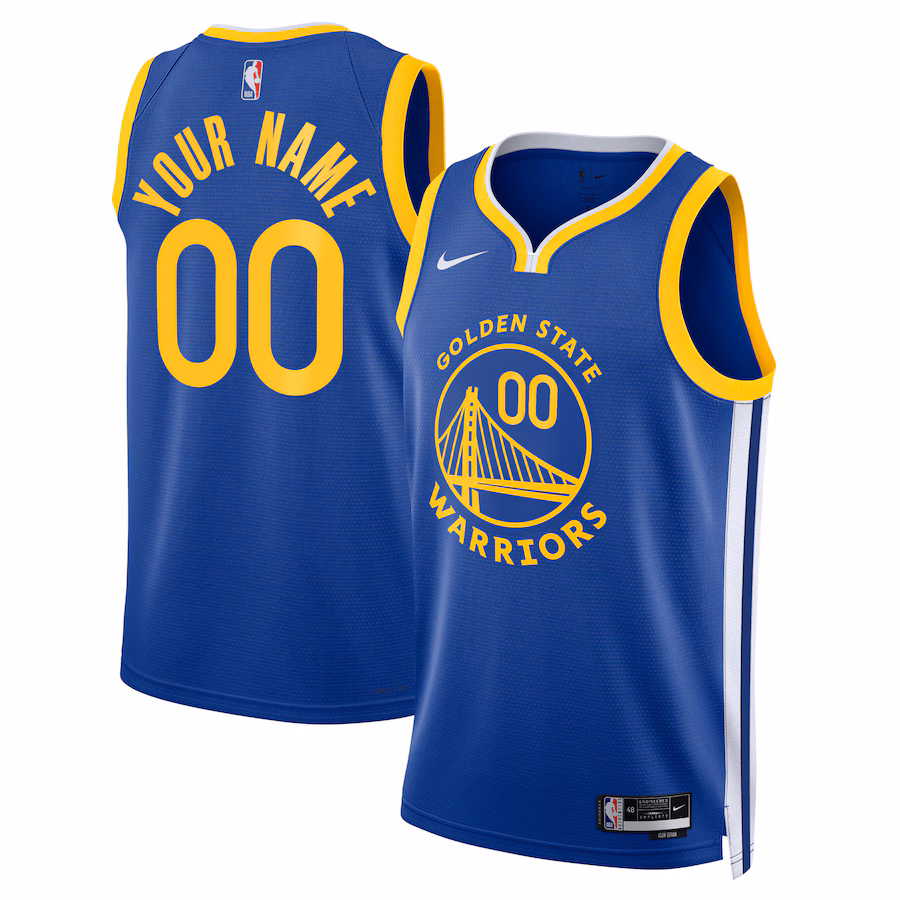 Unisex Golden State Warriors Nike Royal Swingman Custom Jersey - Icon Edition - Puhuasuan