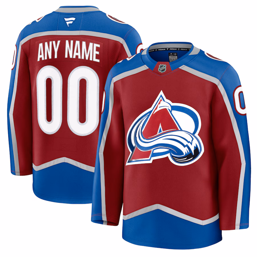 Men's Colorado Avalanche Fanatics Burgundy Home Premium Custom Jersey - Puhuasuan