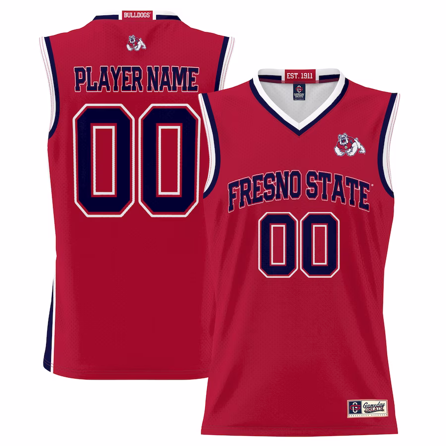 Fresno State Bulldogs GameDay Greats Youth NIL Pick-A-Player Lightweight Basketball Jersey - Red - Puhuasuan