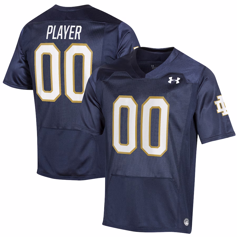 Notre Dame Fighting Irish Under Armour Pick-A-Player NIL Replica Football Jersey - Navy - Puhuasuan