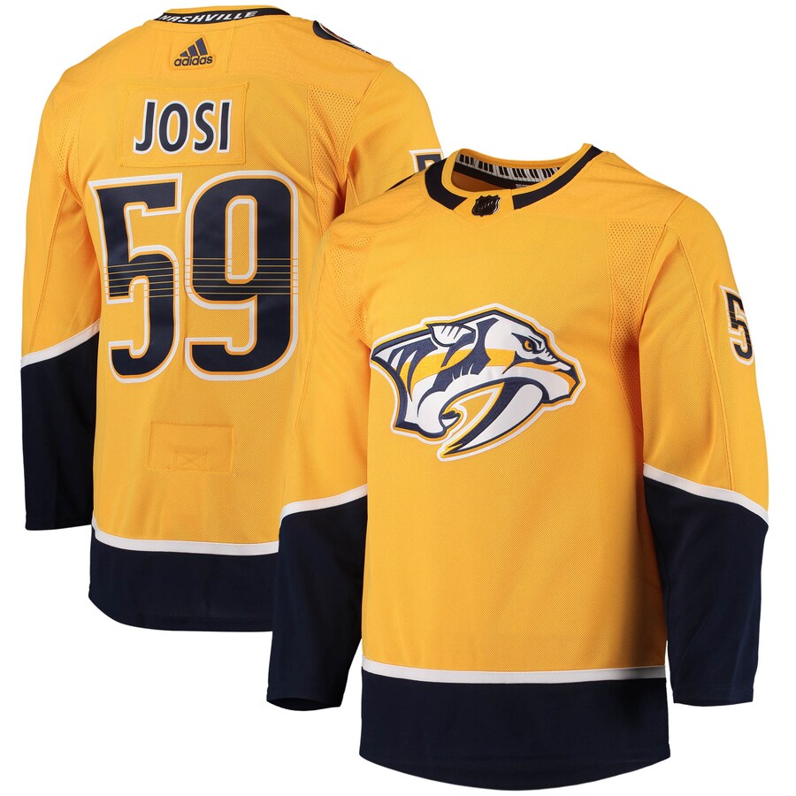 Men's Nashville Predators Roman Josi adidas Gold Home Primegreen Authentic Pro Player Jersey - Puhuasuan