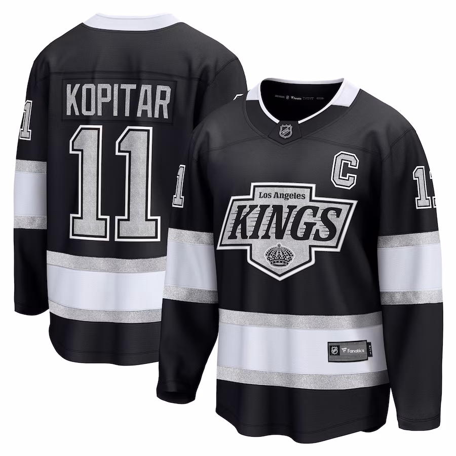Men's Los Angeles Kings Anze Kopitar Fanatics Black Home Premier Breakaway Player Jersey - Puhuasuan