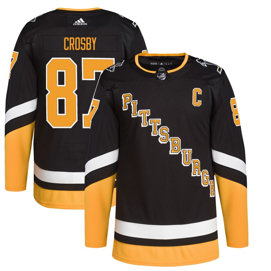 Men's Pittsburgh Penguins Sidney Crosby adidas Black Alternate Primegreen Authentic Pro Player Jersey - Puhuasuan