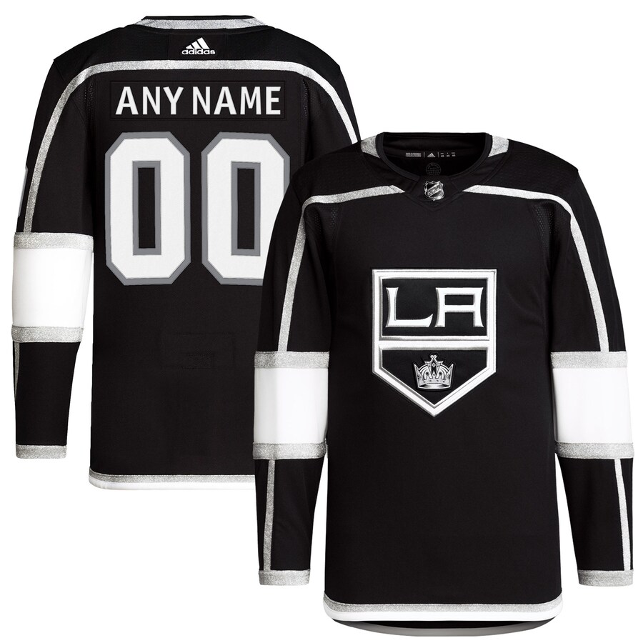 Men's Los Angeles Kings adidas Black Home Primegreen Authentic Pro Custom Jersey - Puhuasuan