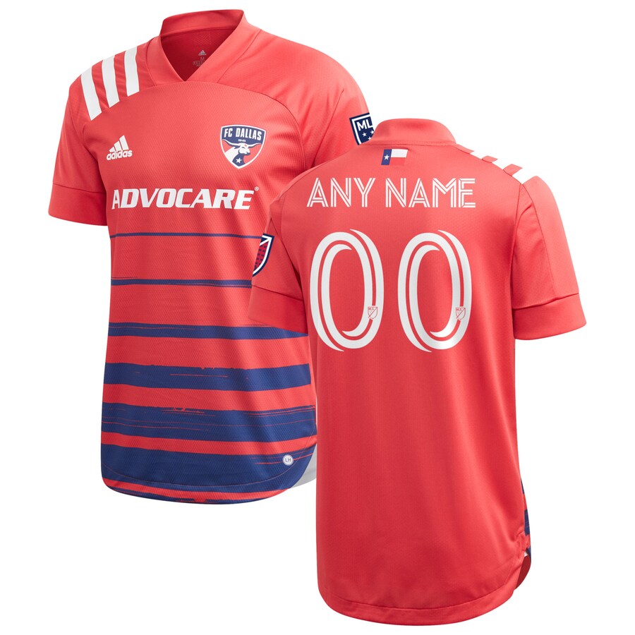 Men's FC Dallas adidas Red 2020 Legacy EQT Custom Authentic Jersey - Puhuasuan