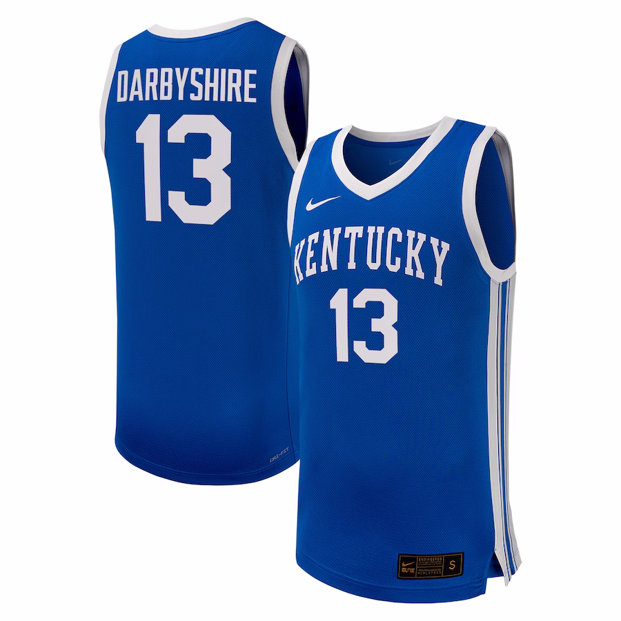 Grant Darbyshire Kentucky Wildcats Nike NIL Basketball Replica Player Jersey - Royal - Puhuasuan
