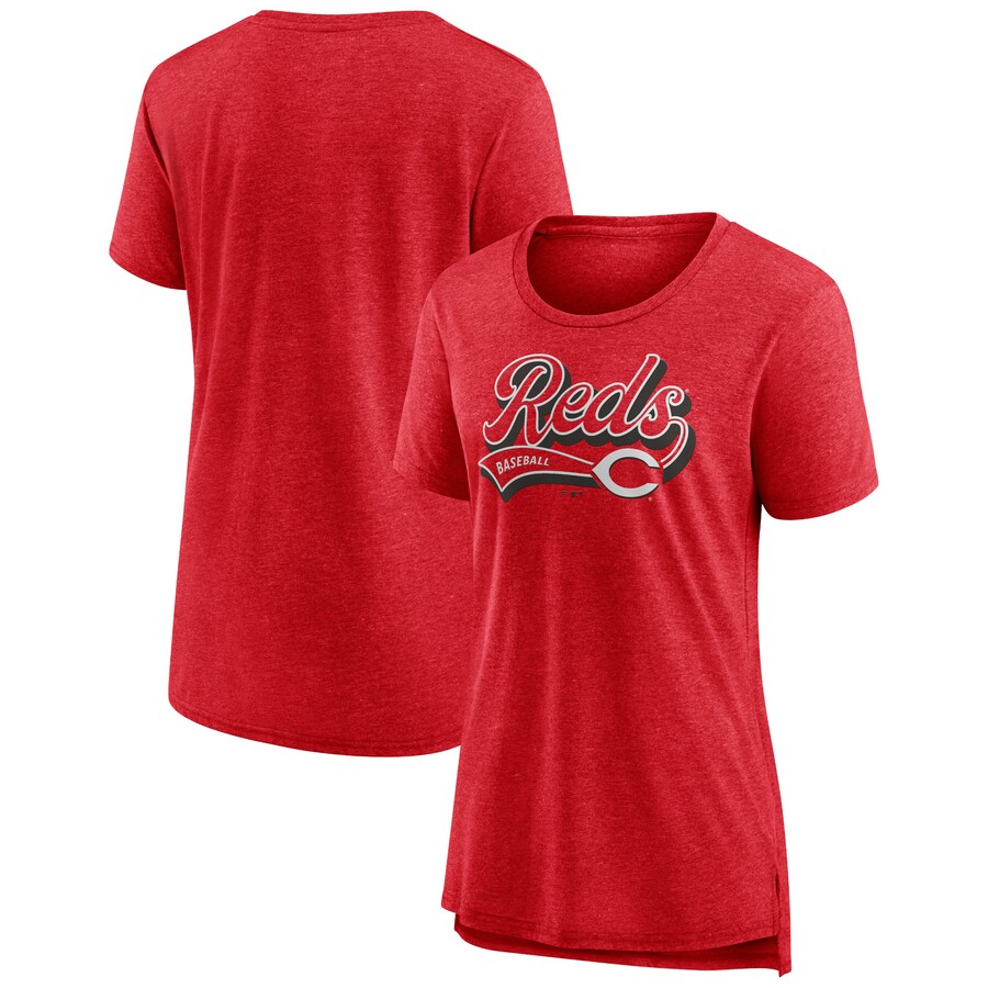 Women's Cincinnati Reds Red League Leader Tri-Blend T-Shirt - Puhuasuan