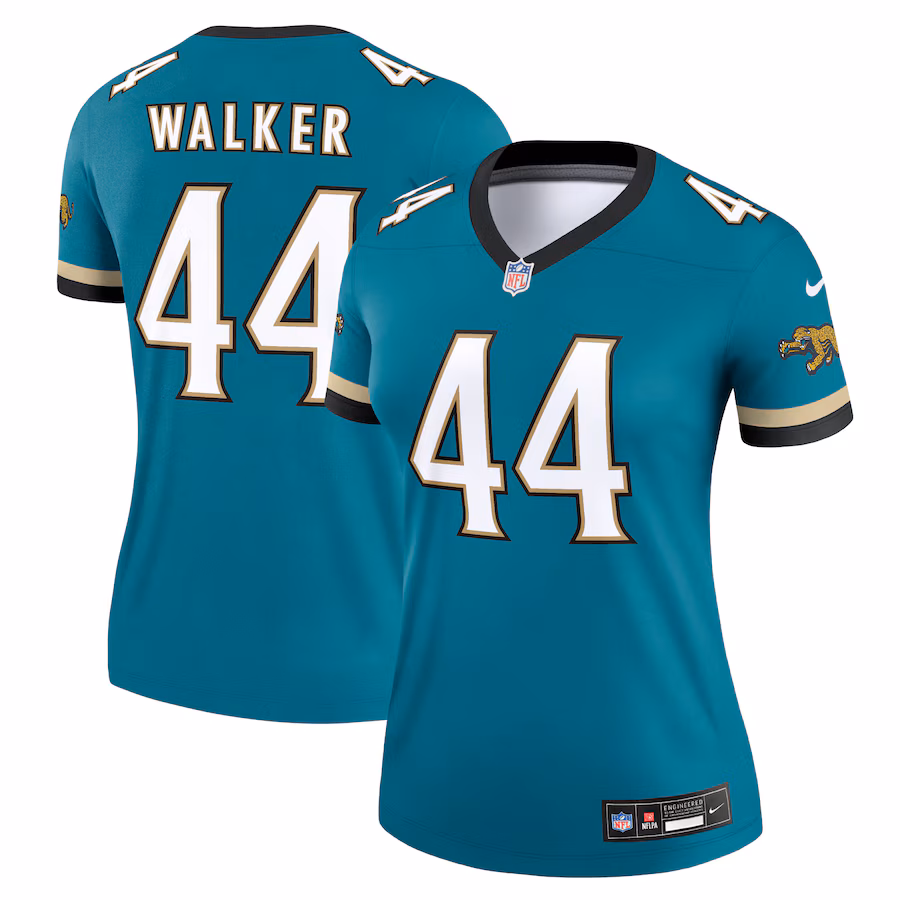 Women's Jacksonville Jaguars Travon Walker Nike Teal Prowler Throwback Legend Jersey - Puhuasuan