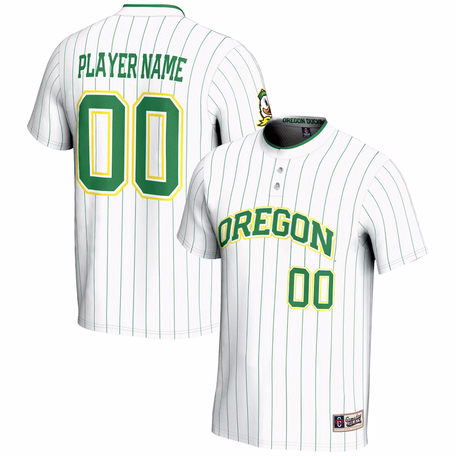 Oregon Ducks GameDay Greats Youth NIL Pick-A-Player Lightweight Softball Jersey - White - Puhuasuan