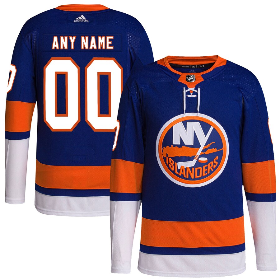Men's New York Islanders adidas Royal Home Primegreen Authentic Pro Custom Jersey - Puhuasuan
