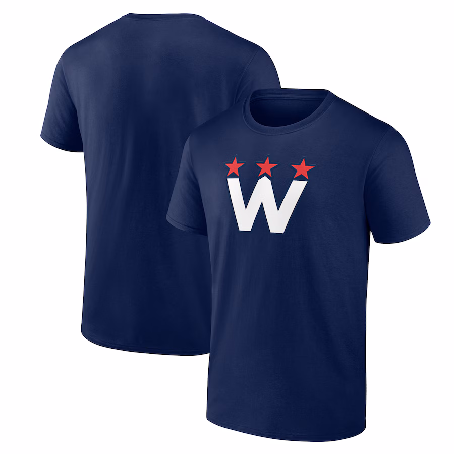 Men's Washington Capitals Navy Alternate Team Logo T-Shirt - Puhuasuan