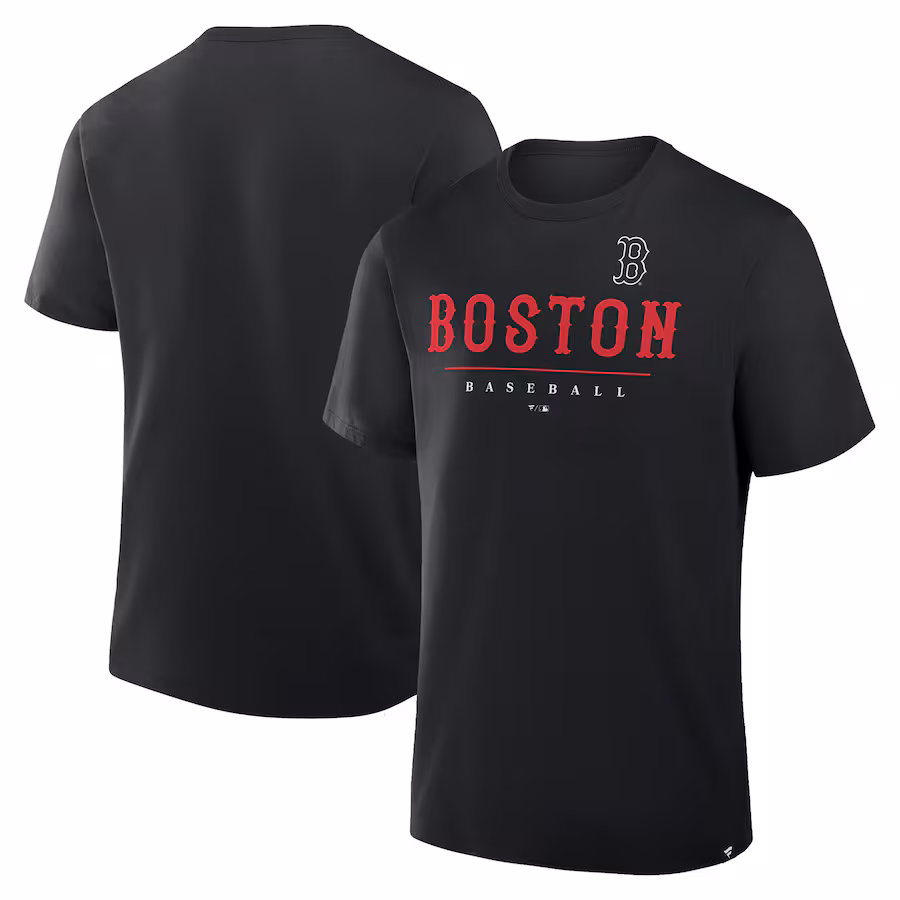 Men's Boston Red Sox Fanatics Black Color Pop Legacy Clubhouse T-Shirt - Puhuasuan