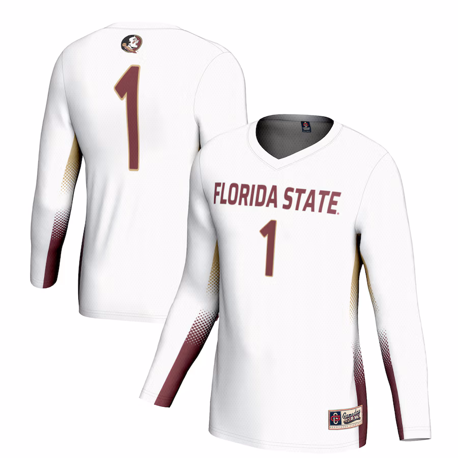 Youth GameDay Greats #1 White Florida State Seminoles Lightweight Women's Volleyball Jersey - Puhuasuan