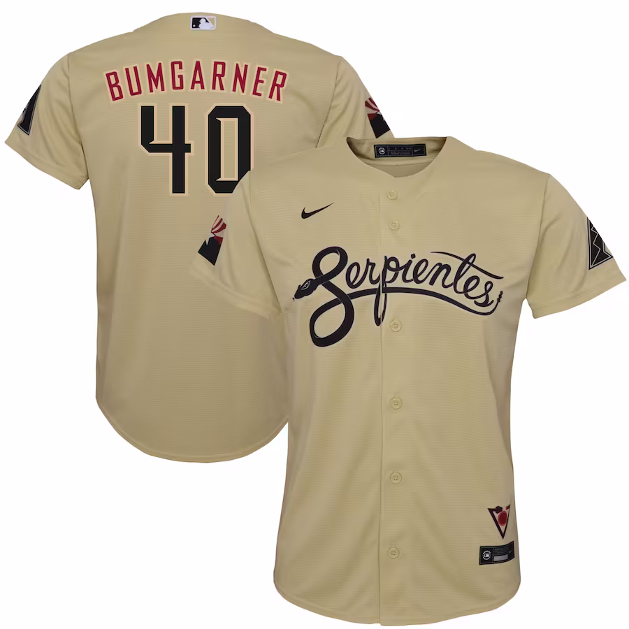 Youth Arizona Diamondbacks Madison Bumgarner Nike Sand City Connect Replica Player Jersey - Puhuasuan