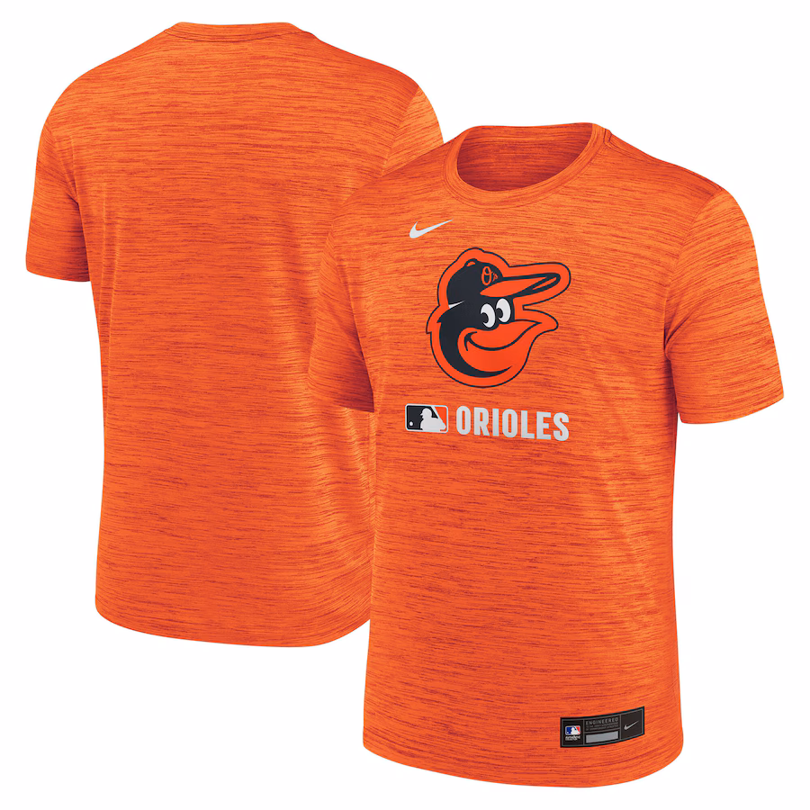 Men's Baltimore Orioles Nike Orange Authentic Collection Velocity Performance Practice T-Shirt - Puhuasuan
