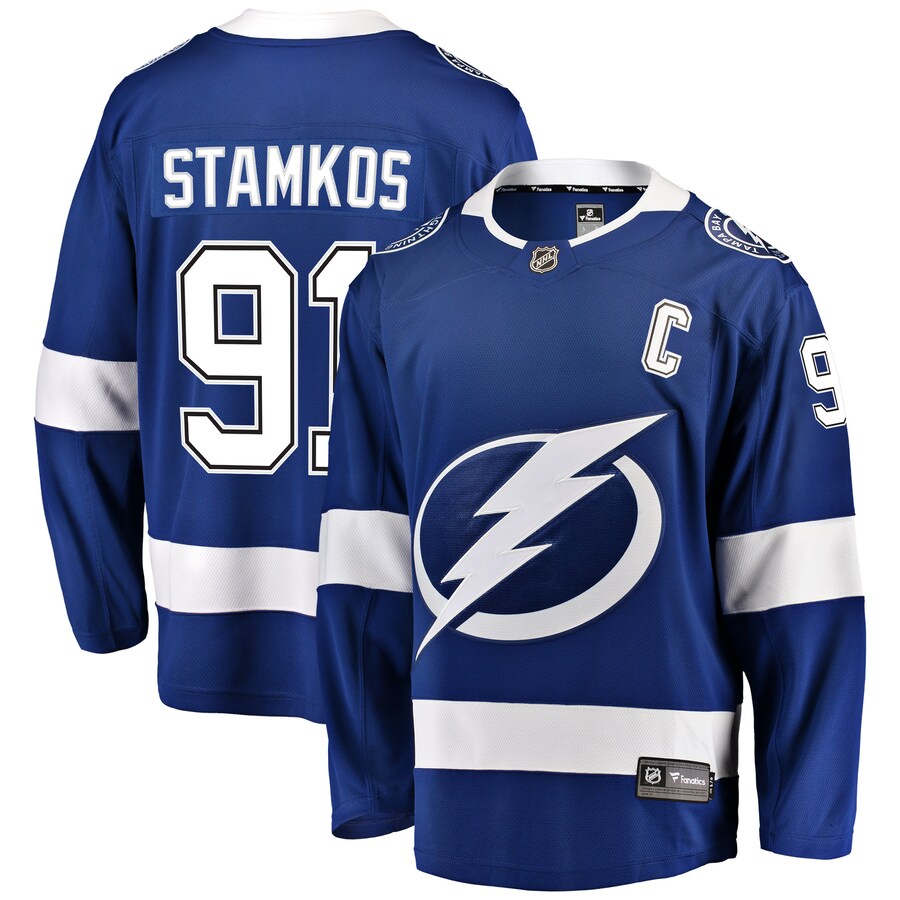 Men's Tampa Bay Lightning Steven Stamkos Fanatics Branded Blue Breakaway Player Jersey - Puhuasuan