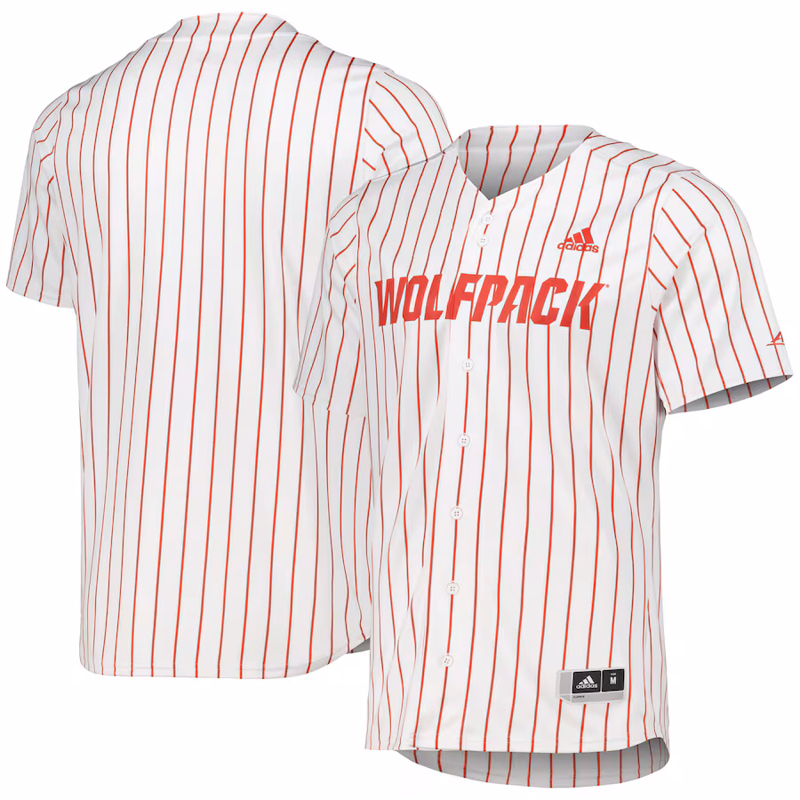 Men's adidas White NC State Wolfpack Replica Baseball Jersey - Puhuasuan