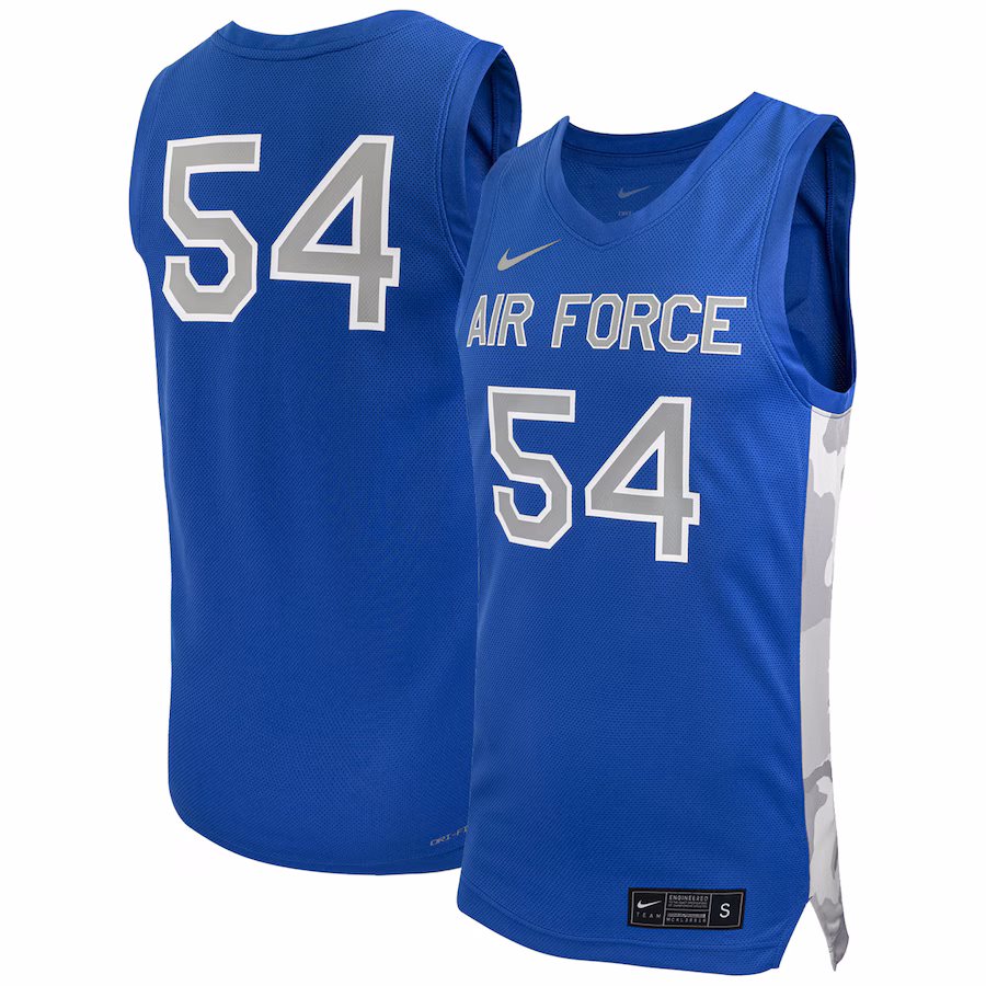 #54 Air Force Falcons Nike Replica Basketball Jersey - Royal - Puhuasuan