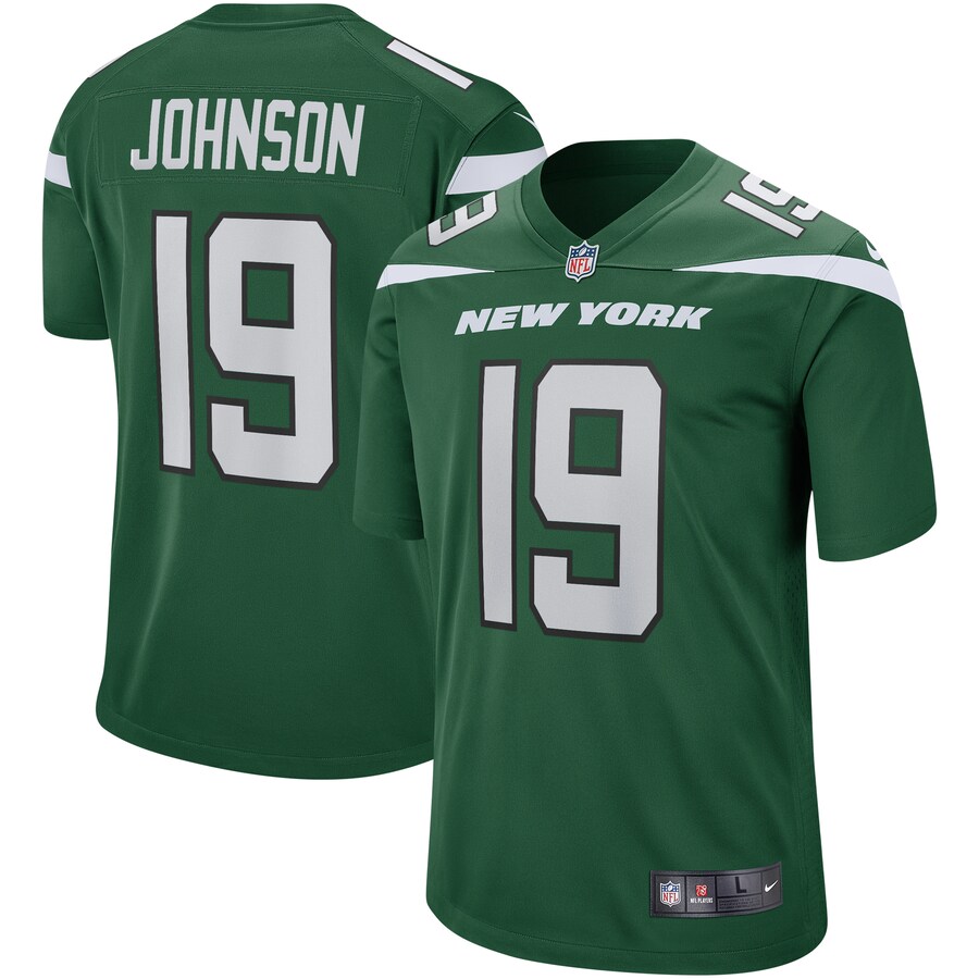 Men's New York Jets Keyshawn Johnson Nike Gotham Green Game Retired Player Jersey - Puhuasuan