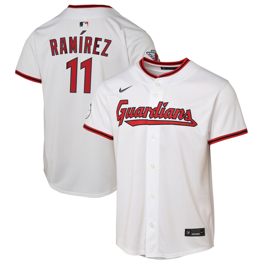 Youth Cleveland Guardians Jose Ramirez Nike White Limited Player Jersey - Puhuasuan