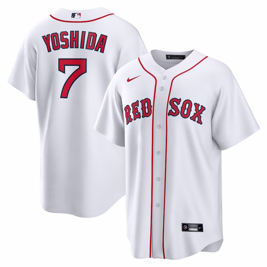 Men's Boston Red Sox Masataka Yoshida Nike White Replica Player Jersey - Puhuasuan