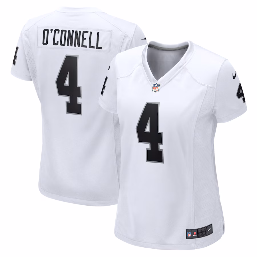 Women's Las Vegas Raiders Aidan O'Connell Nike White Game Jersey - Puhuasuan