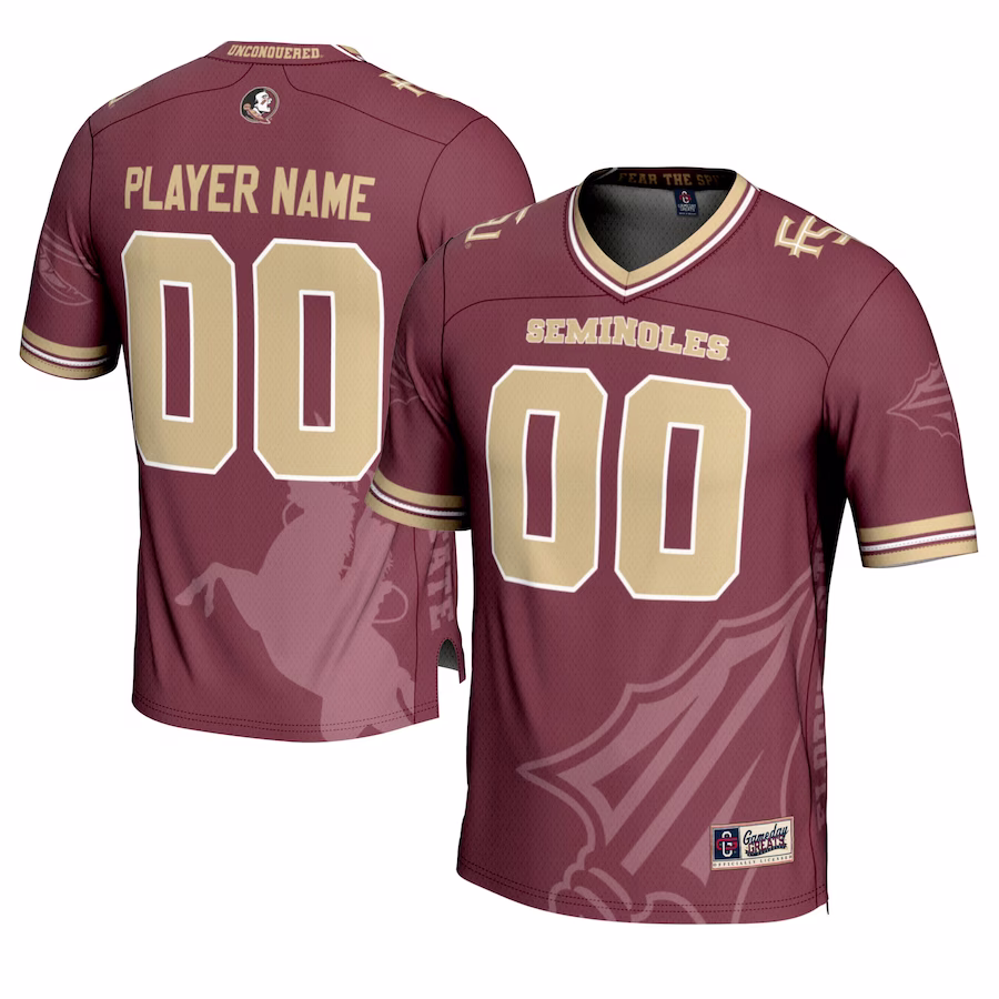 Florida State Seminoles GameDay Greats Youth Icon Print NIL Pick-A-Player Football Jersey - Garnet - Puhuasuan