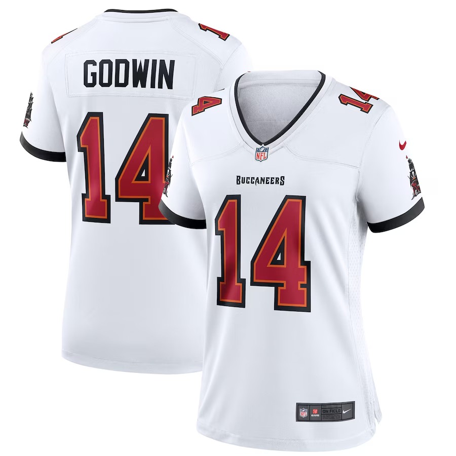 Women's Tampa Bay Buccaneers Chris Godwin Nike White Player Jersey - Puhuasuan