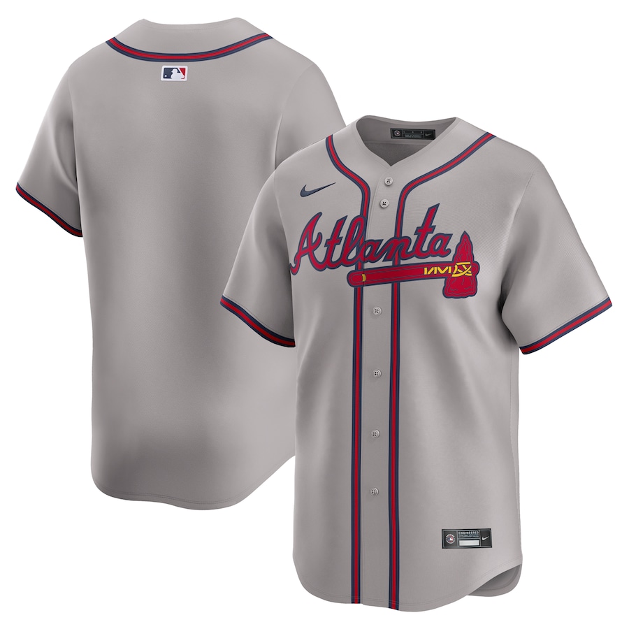 Men's Atlanta Braves  Nike Gray Away Limited Jersey - Puhuasuan