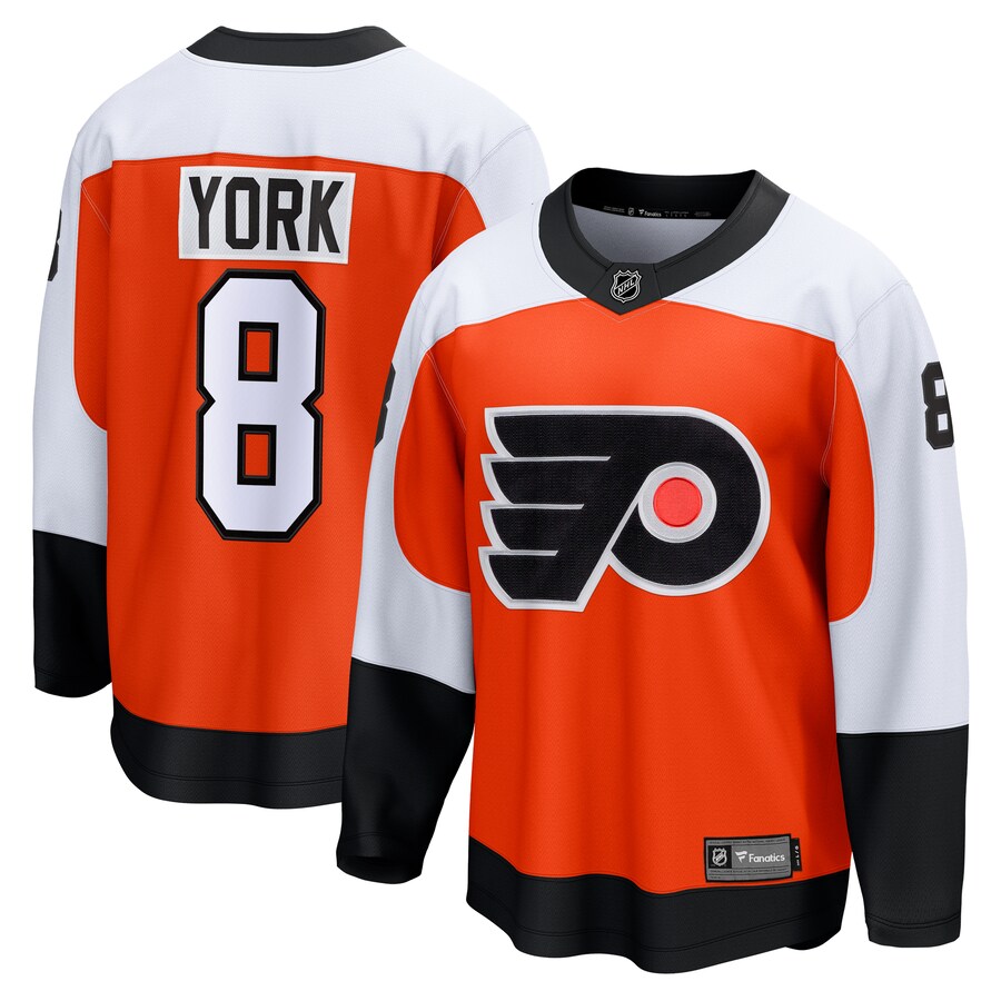 Men's Philadelphia Flyers Cam York Fanatics Branded Orange Home Breakaway Jersey - Puhuasuan