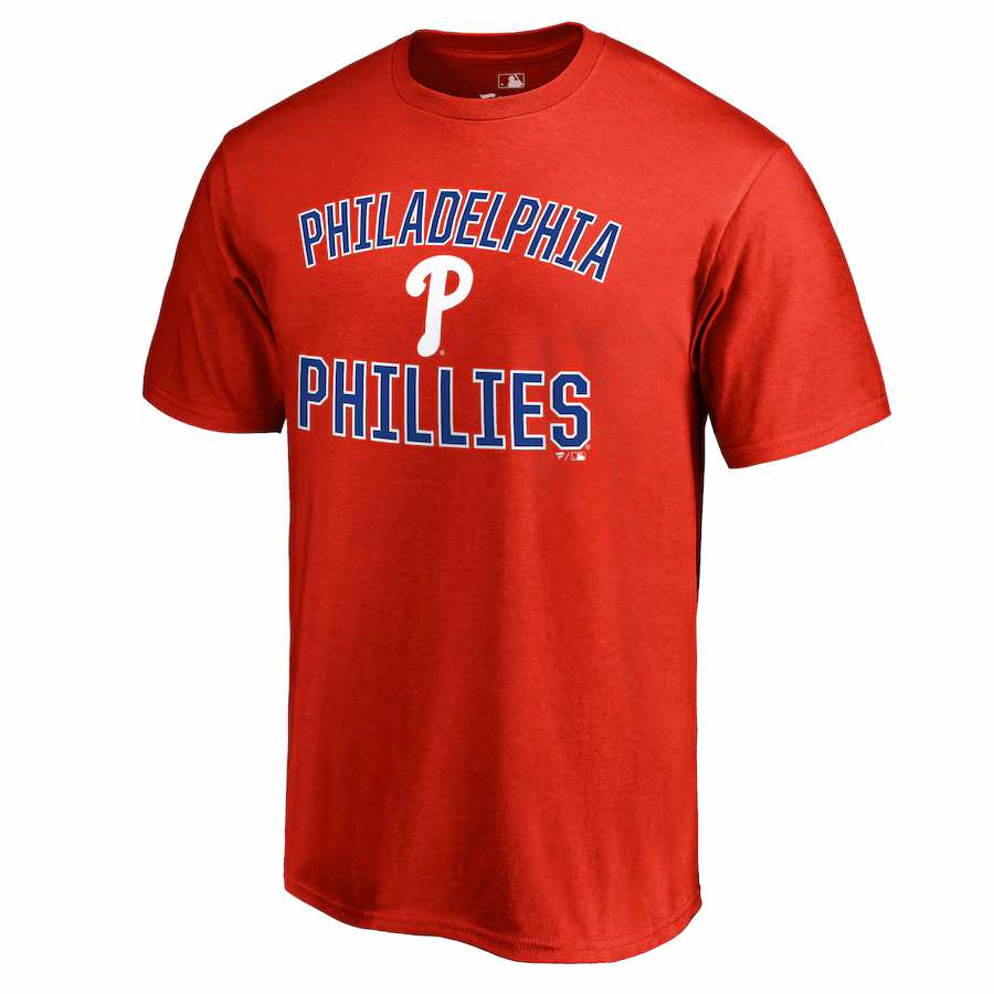 Men's Philadelphia Phillies Red Victory Arch T-Shirt - Puhuasuan