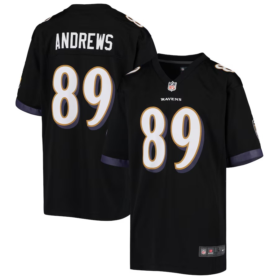 Youth Baltimore Ravens Mark Andrews Nike Black Game Jersey - Puhuasuan
