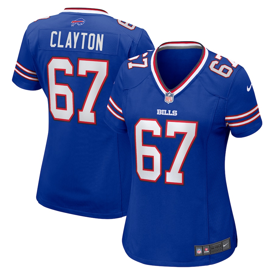 Women's Buffalo Bills Travis Clayton Nike  Royal Game Jersey - Puhuasuan