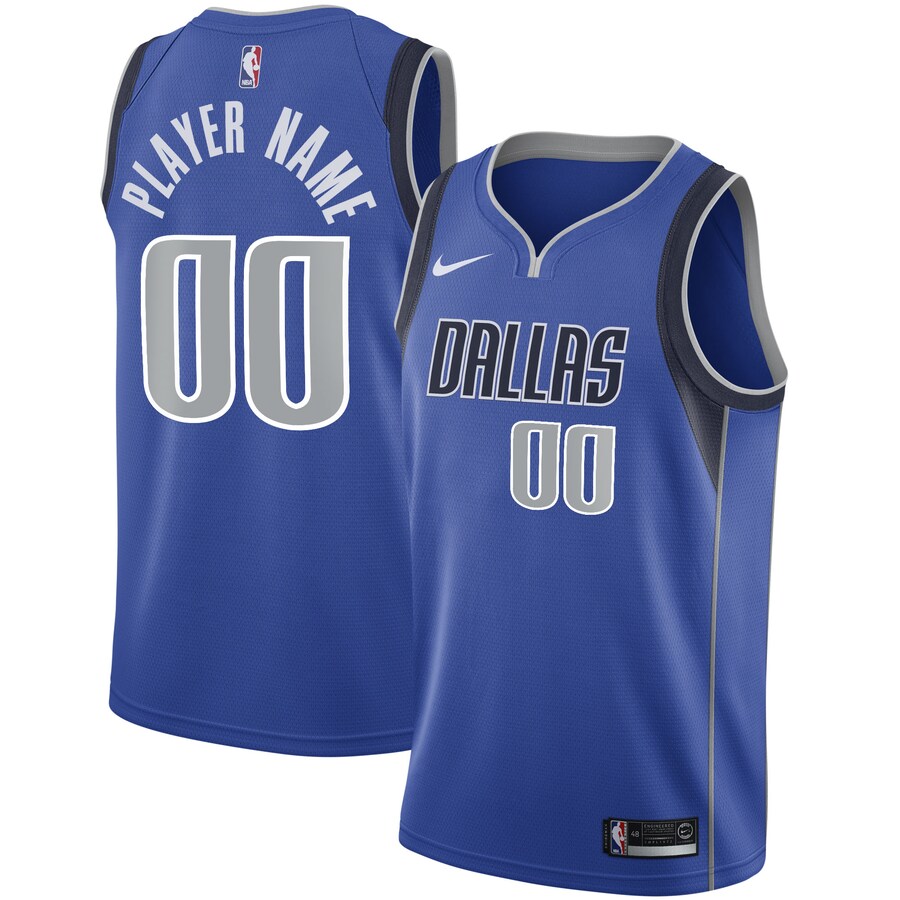 Men's Dallas Mavericks Nike Blue 2020/21 Swingman Custom Jersey - Icon Edition - Puhuasuan