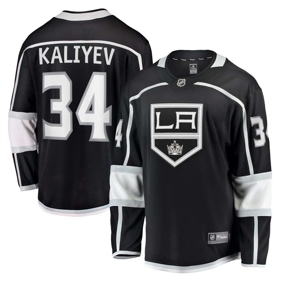 Men's Los Angeles Kings Arthur Kaliyev Fanatics Branded Black Home Breakaway Player Jersey - Puhuasuan