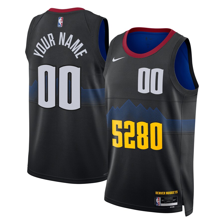 Unisex Denver Nuggets Nike Black 2023/24 Custom Swingman Jersey - City Edition - Puhuasuan