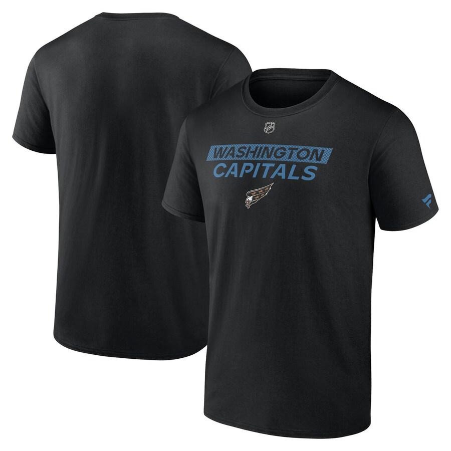 Men's Washington Capitals Fanatics Black Authentic Pro Alternate Logo T-Shirt - Puhuasuan