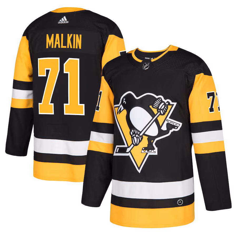 Men's Pittsburgh Penguins Evgeni Malkin adidas Black Authentic Player Jersey - Puhuasuan