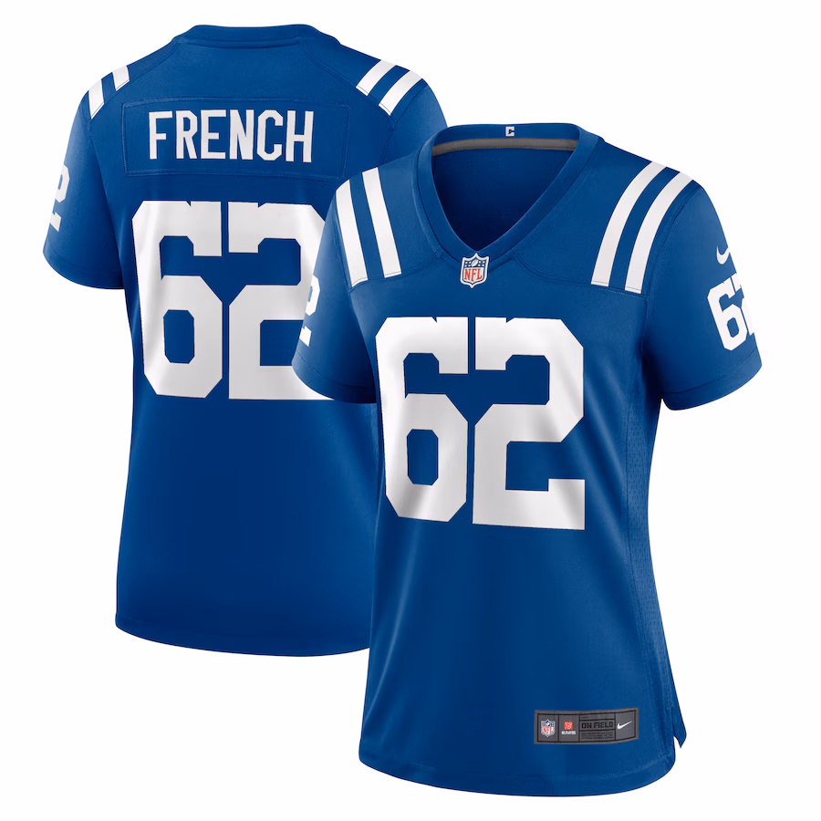 Women's Indianapolis Colts Wesley French Nike Royal Game Player Jersey - Puhuasuan
